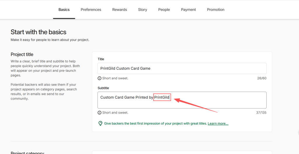 Printgild kickstarter promotion step1